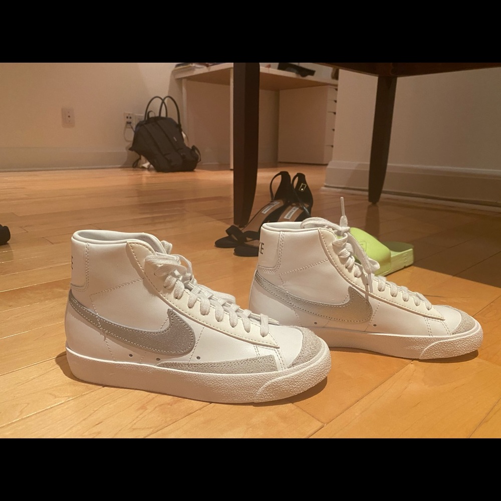 Nike white and grey shoes